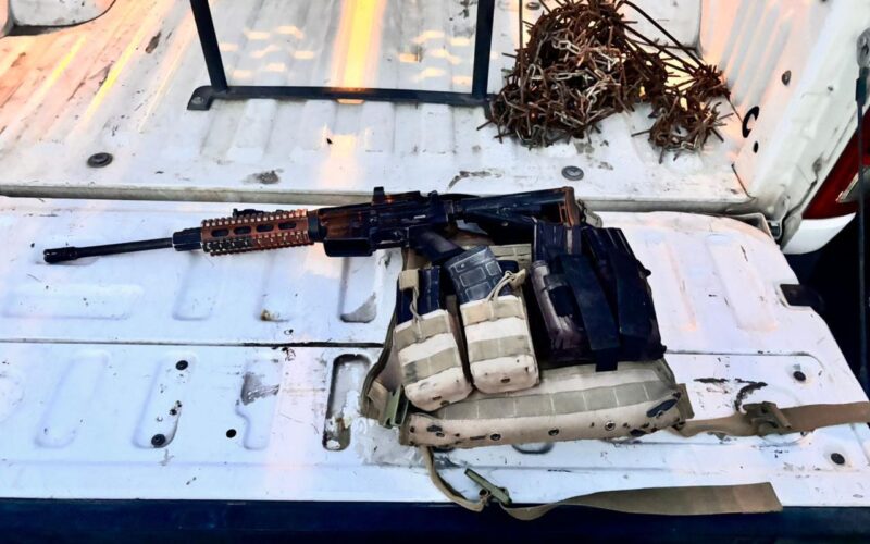 Asegura SSPE arma de fuego en campamento clandestino durante Operativo Blindaje Carretero