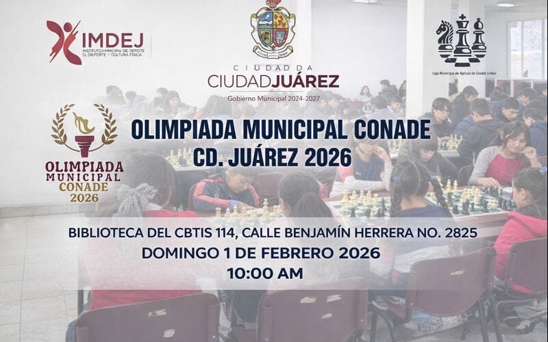 Concluye este domingo la Olimpiada Municipal de Ajedrez 2026