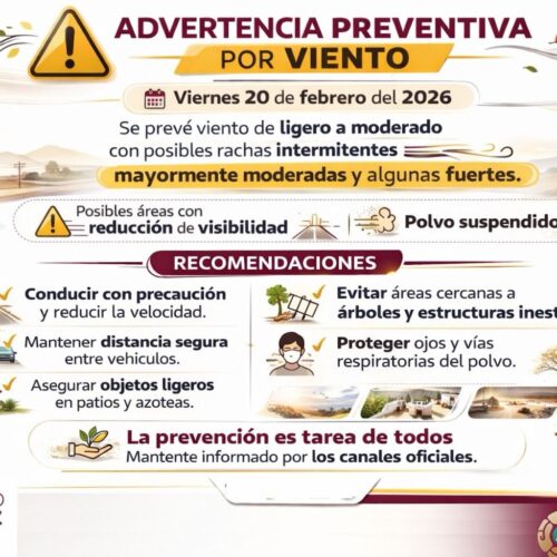 Mantienen advertencia preventiva por viento en la ciudad