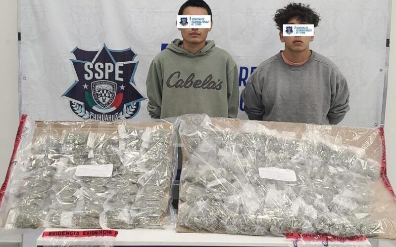 Detienen a dos con más de 2.9 kilos de marihuana en Juárez; refuerzan combate al narcomenudeo – Martillo Rojo Noticias