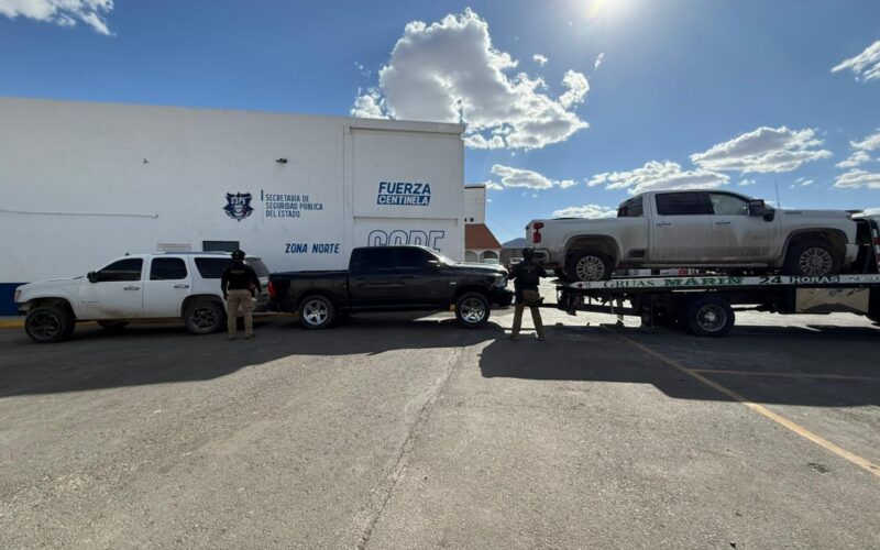 Operativo en Práxedis deja tres vehículos asegurados; dos tenían reporte de robo en EE.UU. – Martillo Rojo Noticias